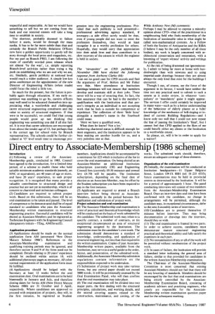 Direct Entry to Associate-Membership (1986 Scheme)