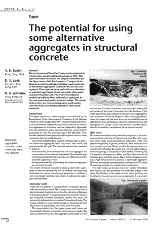 The Potential for Using Some Alternative Aggregates in Structural Concrete