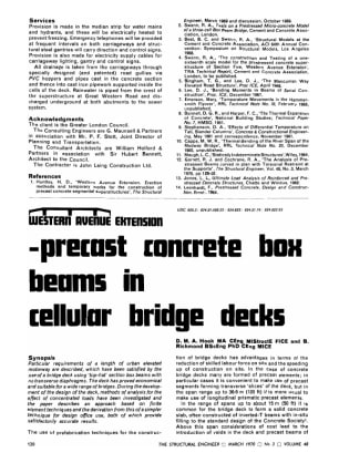 Western Avenue Extension - Precast Concrete Box Beams in Cellular Bridge Decks