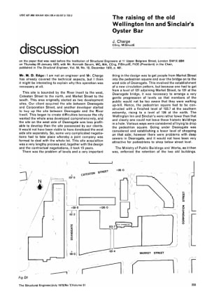 Discussion on The Raising of the Old Wellington Inn and Sinclair's Oyster Bar by J. Charge