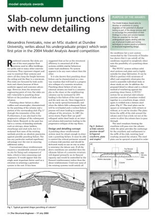 Model analysis awards: Slab-column junctions with new detailing
