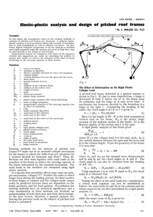 Elastic-Plastic Analysis and Design of Pitched Roof Frames