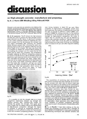 Discussion on High-strength Concrete: Manufacture and Properties by A.J. Harris