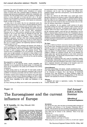 The Euroengineer and the Current Influence of Europe