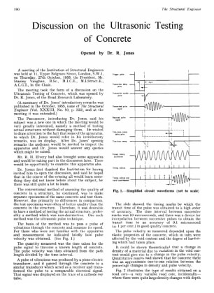 Discussion on the Ultrasonic Testing of Concrete