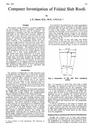 Computer Investigation of Folded Slab Roofs