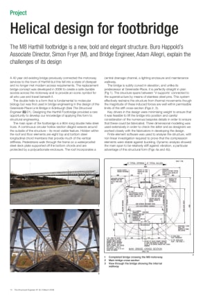 Helical design for footbridge