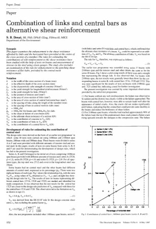 Combination of Links and Central Bars as Alternative Shear Reinforcement
