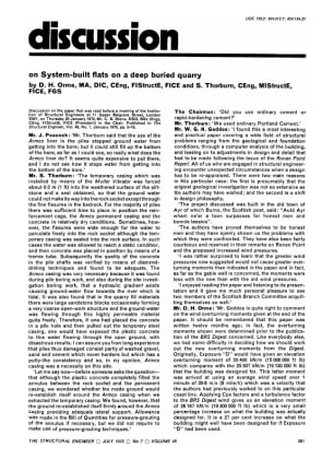 Discussion on System-built Flats on a Deep Buried Quarry by D.H. Orme and S. Thorburn