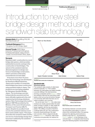 Introduction to new steel bridge design method using sandwich slab technology
