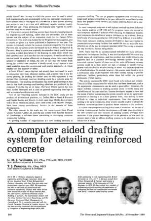 A Computer Aided Drafting System for Detailing Reinforced Concrete