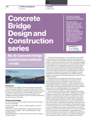 Concrete Bridge Design and Construction. No. 6: Concrete bridge construction methods – in situ
