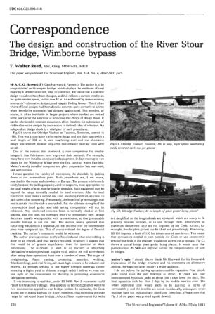 Discussion on The Design and Construction of the River Stour Bridge, Wimborne Bypass