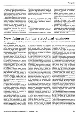 Response to New Futures for the Structural Engineer by Dr. David Brohn