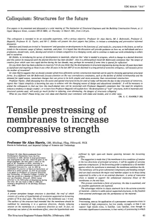 Colloquium: Structures for the Future. Tensile Prestressing of Membranes to Increase Compressive Str