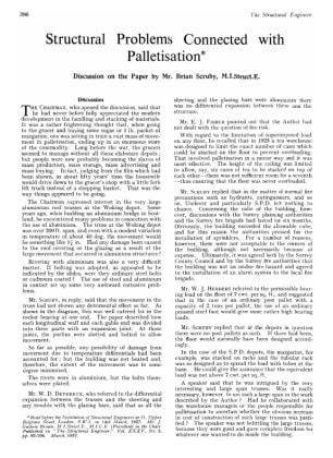 Structural Problems Connected with Palletisation Discussion on the ...