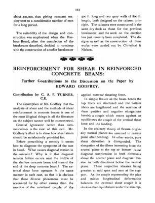 Reinforcement for Shear in Reinforced Concrete Beams Further Contributions to the Discussion on the 
