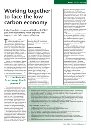 Working together to face the low carbon economy