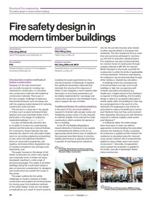 Fire safety design in modern timber buildings