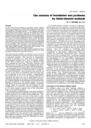The Solution of Foundation Mat Problems by Finite-Element Methods