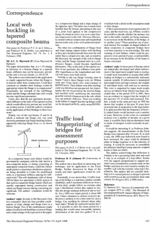 Correspondence on Local Web Buckling in Tapered Composite Beams by Professor P.C.G. da Vellasco and 