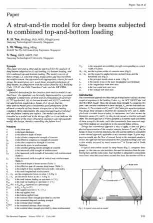 A Strut-and-Tie Model for Deep Beams Subjected to Combined Top-and-Bottom Loading