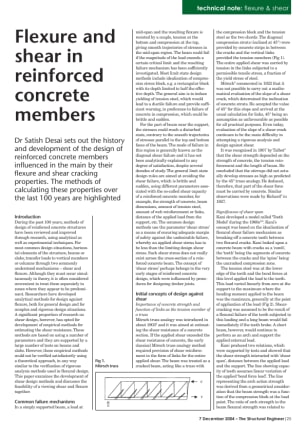 Flexure and shear in reinforced concrete members