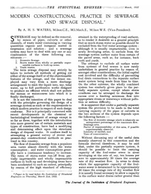 Modern Constructional Practice in Sewerage and Sewage Disposal