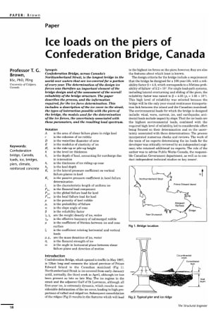 Ice loads on the piers of Confederation Bridge, Canada