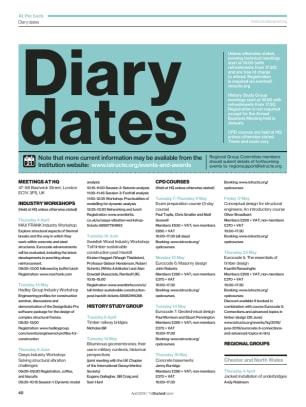 Diary dates (April 2019)