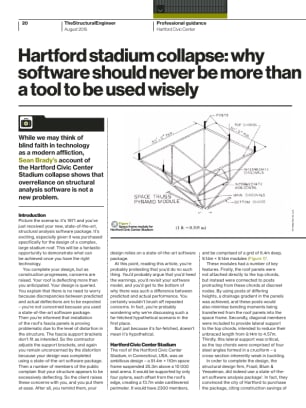 Hartford stadium collapse: why software should never be more than a tool to be used wisely