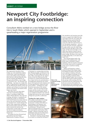 Newport City Footbridge: an inspiring connection