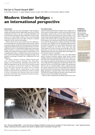 Modern timber bridges - an international perspective