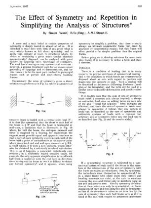 The Effect of Symmetry and Repetition in Simplifying the Analysis of Structures 
