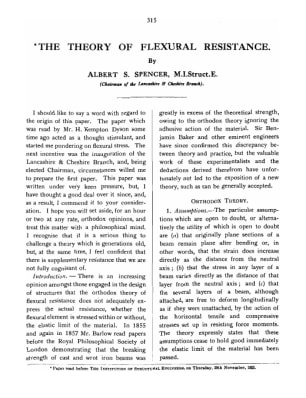 The Theory of Flexural Resistance