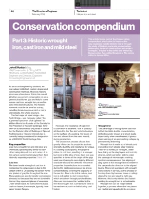 Conservation compendium. Part 3: Historic wrought iron, cast iron and mild steel