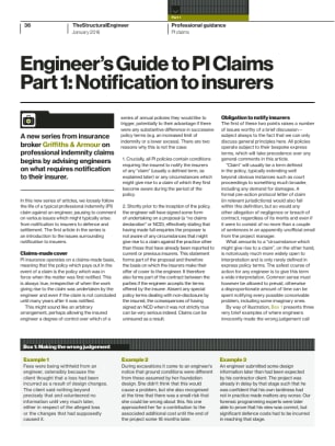 Engineer’s Guide to PI Claims. Part 1: Notification to insurers