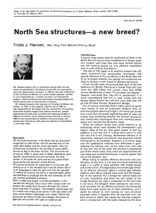 North Sea Structures - a New Breed