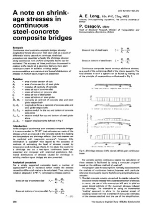 A Note on Shrinkage Stresses in Continuous Steel-concrete Composite Bridges