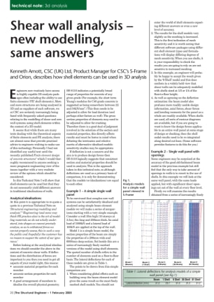 Shear wall analysis - new modelling, same answers [Technical note]