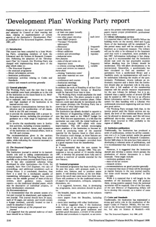 'Development Plan' Working Party Report