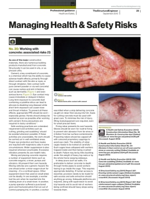 Managing Health & Safety Risks (No. 20): Working with concrete: associated risks (1)