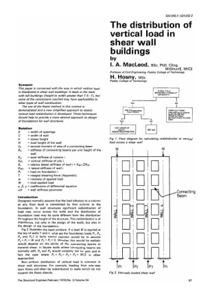 The Distribution of Vertical Load in Shear Wall Buildings