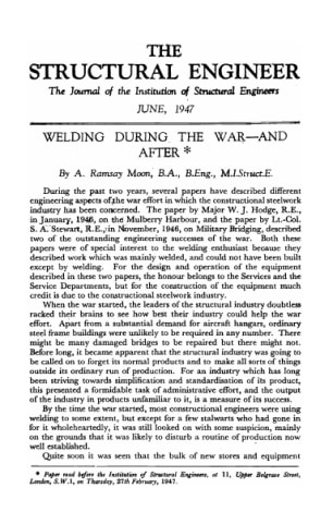 Welding During the War - and After