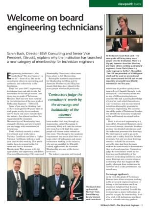 Viewpoint: Welcome on board engineering technicians