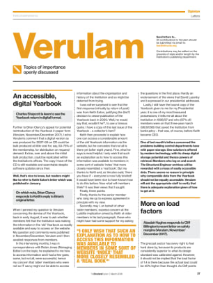 Verulam (readers' letters - March 2018)