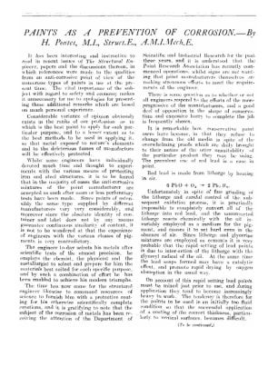 Paints as a Prevention of Corrosion