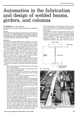 Automation in the Fabrication and Design of Welded Beams, Girders and Columns