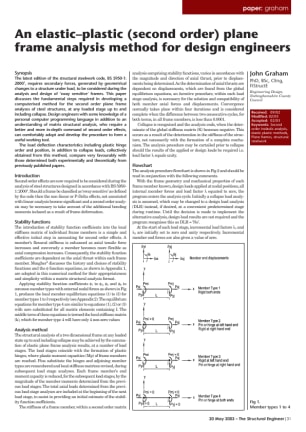 An Elastic-plastic (second order) plane frame analysis method for design engineers