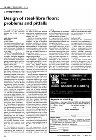 Correspondence on Design of steel-fibre floors: problems and pitfalls by Frank Neal